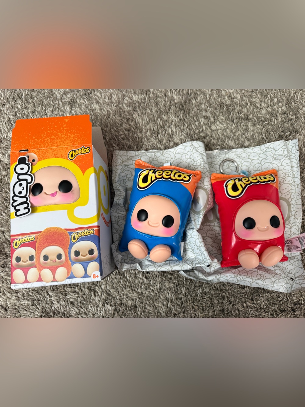 Set of 2 Viral Hyojo Cheeto keychains